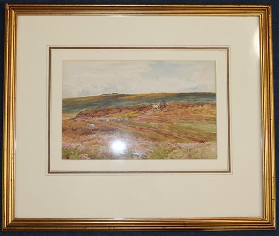 Claude Hayes (1852-1922) Dartmoor landscape, 6.25 x 10in.